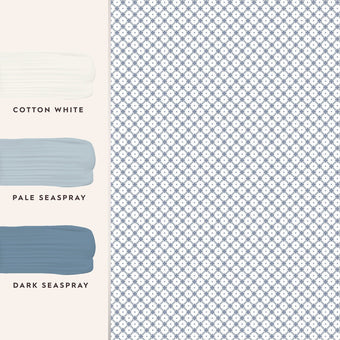Wickerwork Dark Seaspray Blue Wallpaper - View of coordinating paint colors