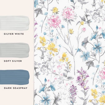 Wild Meadow Multi Wallpaper - Coordinating paint colors
