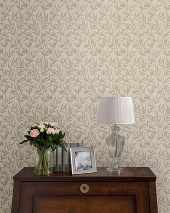 Willow Leaf Natural Wallpaper - Laura Ashley