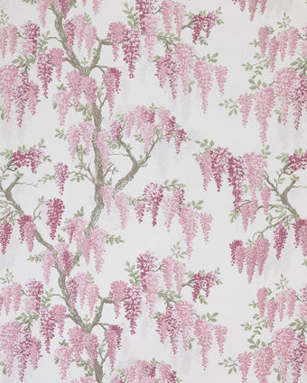 Wisteria Coral Pink view of fabric swatch