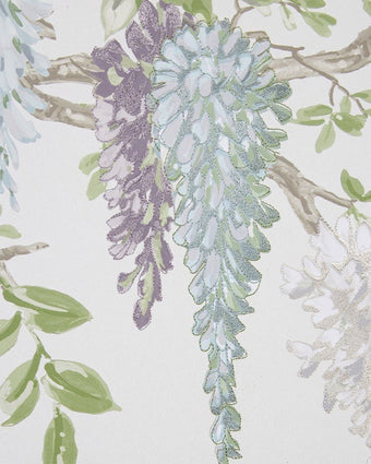Wisteria Garden Printed Canvas Wall Art Set of 3. Close-up of print.