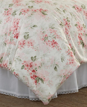 Wisteria Velour Blush Comforter Set - Laura Ashley