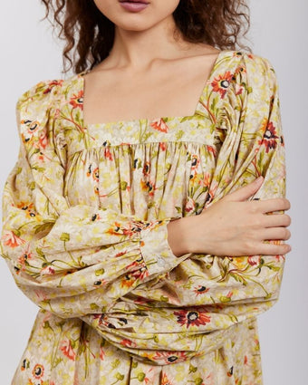 Witton Floral Beaumaris Dress close up view of dress