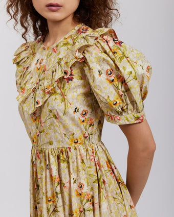 Witton Floral May Dress close up view of top part of dress