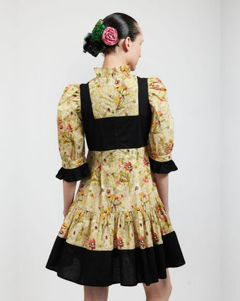 Witton Floral Mini Ruthin Dress view of back of dress