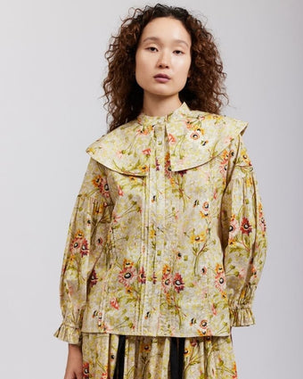 Witton Floral Swansea Blouse view of front of blouse
