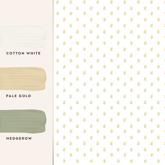 Wood Violet Ochre Yellow Wallpaper - View of coordinating paint colors